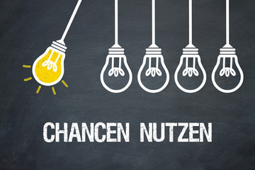 Fototapeta premium Chancen nutzen / Lampen / Konzept