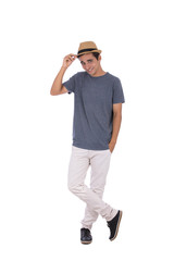 standing crossed leg