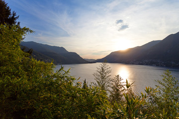 Como lake at sunset - Lombardy, Italy