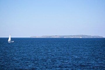 Obraz premium blue sea seen from the island Losinj, Croatia