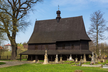 Wooden church of St. Leonardo in Lipnica Murowana belonging to the World Heritage List, Malopolska,...