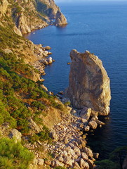 Sea landscape with rocks Crimea