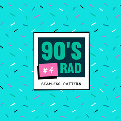 The 90's Rad. 90's style seamless pattern.