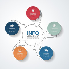 Vector infographic template for diagram, graph, presentation, chart, business concept with 5 options.