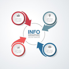 Vector infographic template for diagram, graph, presentation, chart, business concept with 4 options.