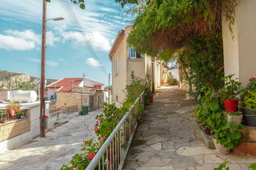 street scene in an old town in Europe