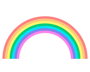 シンプルな虹のイラスト
