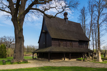 Wooden church of St. Leonardo in Lipnica Murowana belonging to the World Heritage List, Malopolska,...