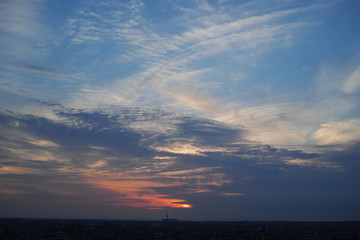 夕焼けの空