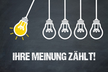 Fototapeta premium Ihre Meinung zählt! / Lampen / Konzept