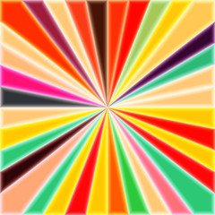 Retro concept vibrant color starburst background.