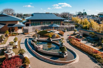 Tischdecke Garten des Omiya Bonsai Museums, Saitama, Japan © PixHound