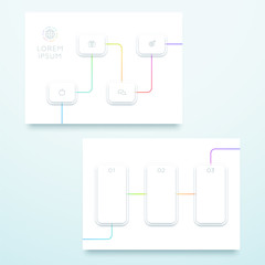 Vector Colorful Square 3d Landscape Page Template