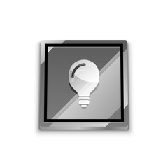 Light bulb, new idea concept web button