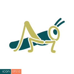 Grasshopper locust icon