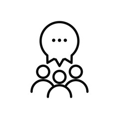 Outline Group Chat User Icon