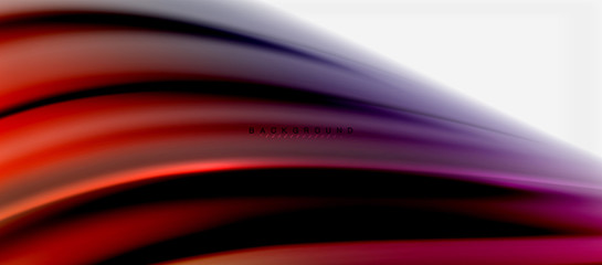 Blurred fluid colors background, abstract waves lines, vector illustration