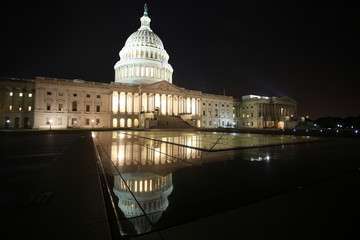 Fototapeta premium washington dc Capitol hill at night