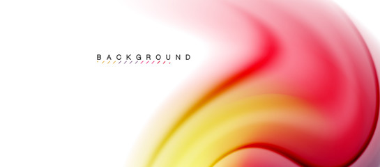 Swirl fluid flowing colors motion effect, holographic abstract background