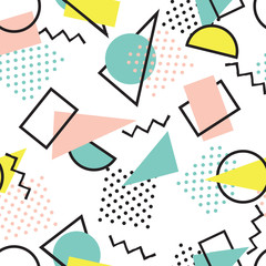 Abstract seamless pattern with blots and dots. Geometric dotted