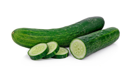cucumber sliced isolated on white background
