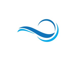 Water Wave symbol and icon Logo Template vector
