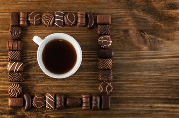 Chocolate Sweets Square Frame