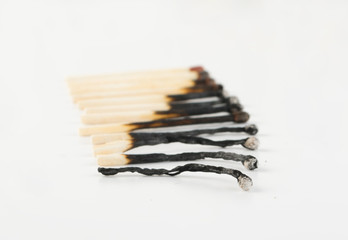 Burned Matches or Match Sticks