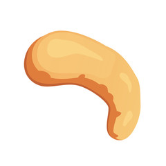 cashew nut vector illustration in cartoon style. Organic food.