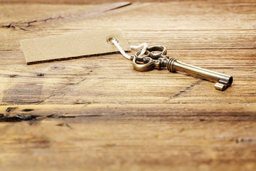 key on wood
