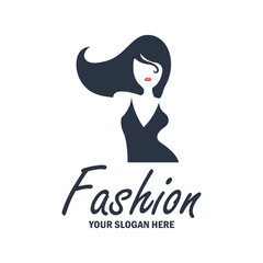 fashion and beauty logo, emblems and insignia with text space for your slogan / tag line. vector illustration