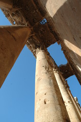 Sito archeologico di Baalbeck, Libano. Colonne del Tempio di Bacco