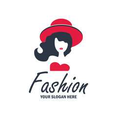 fashion and beauty logo, emblems and insignia with text space for your slogan / tag line. vector illustration