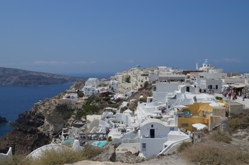 Vue depuis l'île de Santorin, Grèce, 2016