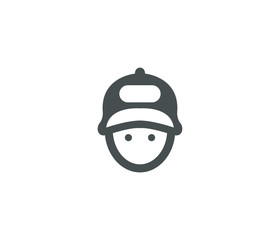 delivery man head icon