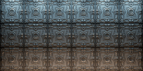 Vintage decorative pattern. 3D rendering.
