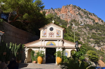 Monastère sur la route d'Akios Nikolaos, Crète, 2016