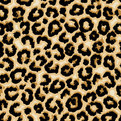 Leopard vector seamless pattern