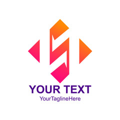 Creative abstract diamond square vector logo design template element. Colorful concept icon