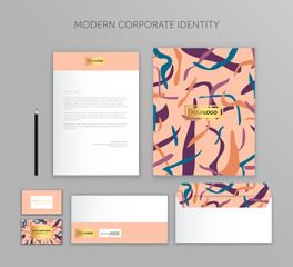 Fototapeta na wymiar Corporate identity business set. Modern stationery template design. Documentation for business.