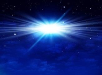 deep space, abstract blue background