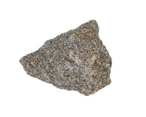 gray stone, granite on white background