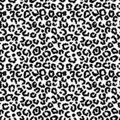 Black and white leopard pattern vector