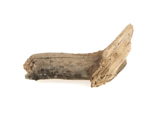 piece of wood, chips on a white background