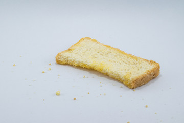 Butter cookies biscuit on white background