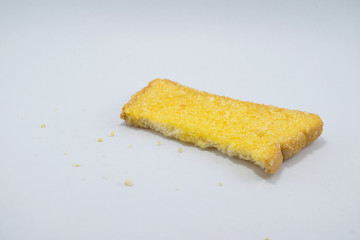 Butter cookies biscuit on white background