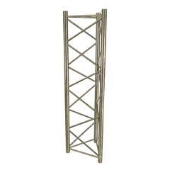 Metal truss girder element. 3d render isolated on white