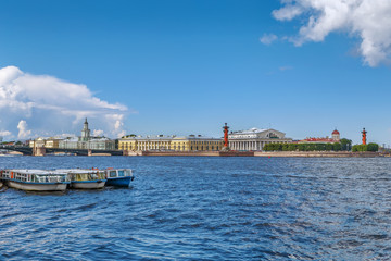 Fototapeta na wymiar View of Vasilievsky Island, Saint Petersburg, Russia
