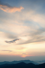 Mountain silhouettes