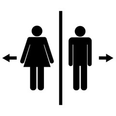 Man and lady toilet sign 